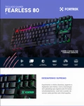 TECLADO GAMER MEMBRANA - FEARLESS 80 - FORTREK