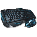 Teclado e Mouse Gamer Com Hotkeys Multimidia LED Azul Multilaser - TC195