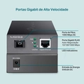Conversor de Midia TP-Link WDM Fibra SC e Rede Gigabit TL-FC311B-2