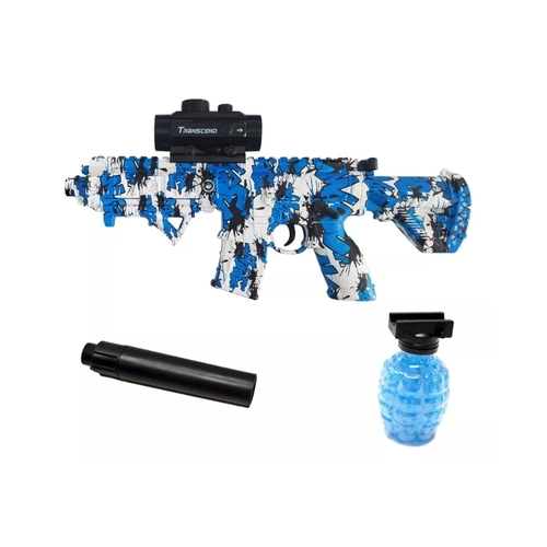 Arma de Orbeez M416 Elétrica Camuflada Azul - Leão - Beartac