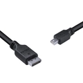 Cabo Mini Displayport Macho para Displayport Macho V.1.2 28awg Puro Cobre 2 Metros - Pmddpm-2