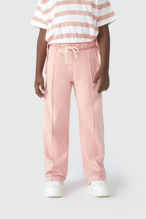 Calça Wide Leg Moletom com Bolso Rosa Hering - Feminina