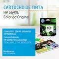 Cartucho de Tinta HP 664XL 8ml Colorido Original