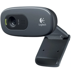 Webcam Logitech, C270 HD, 720p, 3MP, microfone embutido, preta -  960-000694