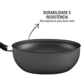 Frigideira Wok Rochedo Robusta Grafite 25cm - Cxm / 6