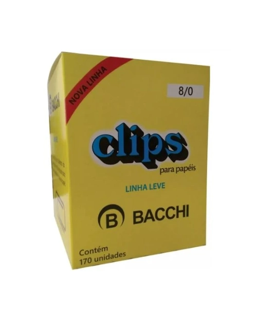 CLIPS N.8/0 GALVANIZADO CX C/170 LINHA LEVE BACCHI
