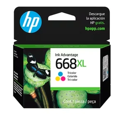 Cartucho de Tinta HP 668XL Colorido Original (7FP38VL) para HP DeskJet Ink Advantage 2975