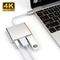 Cabo Adaptador 3 em 1 USB-C 3.1 Type-C Para HDMI 4K - USB 3.0 JC-TYC-HM31