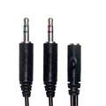 Cabo Adaptador P3 Femea para 2X P2 Macho Fone e Microfone Lehmox Ley-24