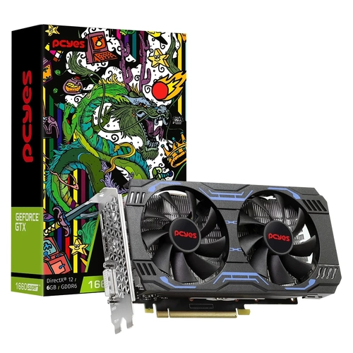 GPU GTX 1660 SUPER PCYES NVIDIA GEFORCE - , 6GB, DDR6, 192 BITS