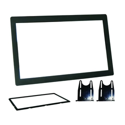 Moldura Fiamon 2 Din Duster/oroch Sem Rádio 18 Preto