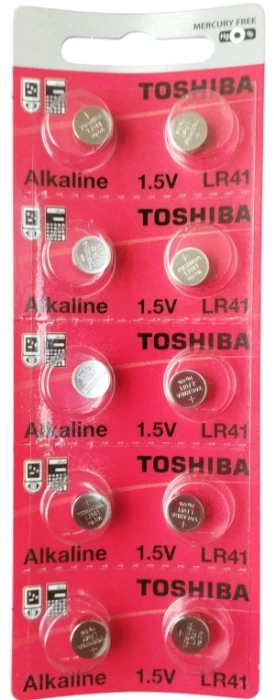LR41 Toshiba - 1,5V cartela c/10un.