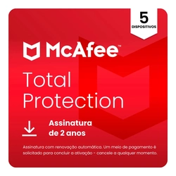 Total Protection Mcafee 5 Dispositivos 2 Anos Esd - Mtp32bnr5