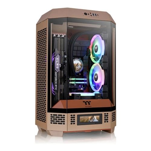 Gabinete Thermaltake Micro-ATX Tower 300 , Painel de Vidro,  2x Fans 140mm, Gravel Sand - CA-1Y4-00SGWN-00