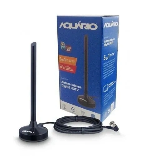 Antena Interna Digital Hdtv Cabo 2,5 Mt Dtv-100p Aquario