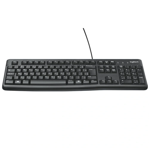 Teclado Multimídia Logitech K120, Fio com Entrada USB, Preto - 920-004423