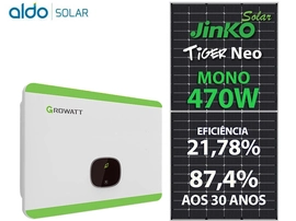 Gerador De Energia Solar Growatt Rosca Dupla Madeira Romagnole Growatt Gf 39,48kwp Jinko Tiger Neo Mono 470w Mid 36kw 4mppt Trif 380v