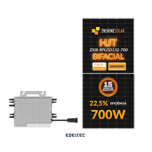 Gerador Edeltec Solar Micro Deye 2,10 Kwp Mon. 220v S/estrutura (2,25k/700w Bifacial)
