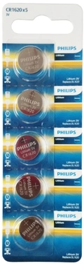 CR1620 Philips - 3V Lithium cartela c/5un.
