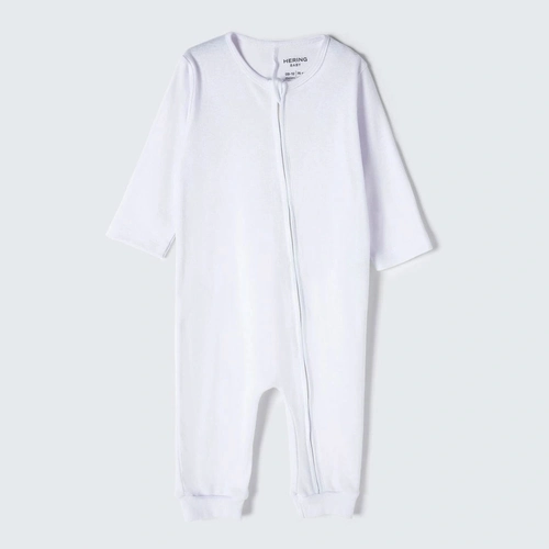 Macacão Manga Longa Zíper Branco Hering - Unissex