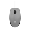 Mouse Com Fio Mf400 Clique Silencioso Conexão Usb 1200dpi Cabo de 180cm 3 Botões - Cinza - Mo387