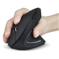 Mouse Sem Fio Recarregavel 2.4 Ghz Vertical Ergonomico Ortopedico Power Fit 1600 Dpi Preto Usb - Pm300