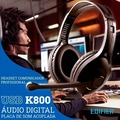Headset Comunicador USB Profissional com Placa de Som, Edifier Áudio Digital e Microfone - K800-usb