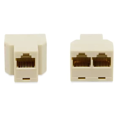 Adaptador RJ45 - 1 Fêmea x 2 Fêmeas