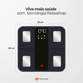 Balança Bioimpedância 25 Análises Corporais Bio Smart Relax Preta