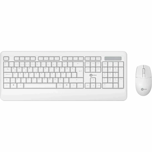 Kit Teclado e Mouse Sem Fio Lecoo - Kw202 Branco