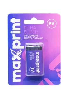 Bateria 9V Maxprint c/1 unidades. Comum