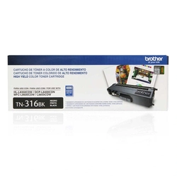 TONER BROTHER TN-316BK TN316  HL-L8350CDW MFC-L8600CDW DCP-L8400CDN PRETO ORIGINAL 4K Cor da