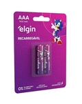 Pilha Recarregável AAA Elgin 900mah ( palito ) com 2 unidades.