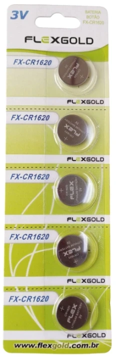 CR1620 Flex - 3V Lithium cartela c/5un.