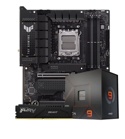 Kit Upgrade AMD Ryzen 9 7950X + Placa Mãe AM5 Asus TUF Gaming X670E + Memória DDR5 16GB 5200MHz