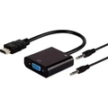Cabo Conversor Adaptador HDMI Macho x VGA  Fêmea + Audio le-4107- It-Blue