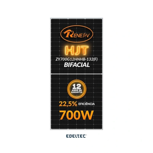 Modulo Solar Renepv 700w Zy700g12hnhb-132 Cells Hjt Bifacial - 594 Un/cntr