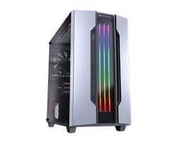 Gabinete Gamer Cougar Gemini M Silver, Mini Tower, RGB, com FAN, Lateral em Vidro - 385TMB0-0002 - OpenBox