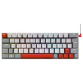 Teclado Mecanico Gamer Pcyes Kuromori White Ghost Rainbow Switch Blue - PTKMWG60BL