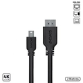 Cabo Mini Displayport Macho para Displayport Macho V.1.2 28awg Puro Cobre 2 Metros - Pmddpm-2