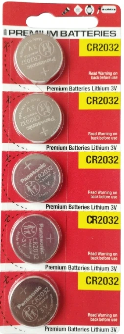 CR2032 Panasonic - 3V Lithium cartela c/5un.