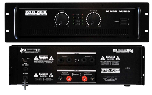 Amplificador Potência Mark Audio Mk 2400 400W RMS
