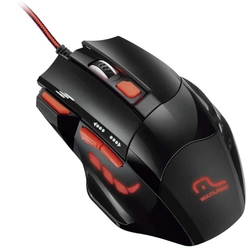 Mouse Gamer Com Rapid Fire Usb 2400dpi Preto e Vermelho Mo236