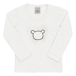 Blusinha Manga Longa Ursinho Linho Randa Mundu - Feminina