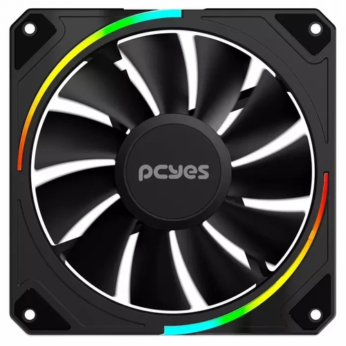 Cooler Fan Pcyes Para Gabinete Sangue Frio 3 ARGB Black Vulcan 120MM - ARGBSF3BR