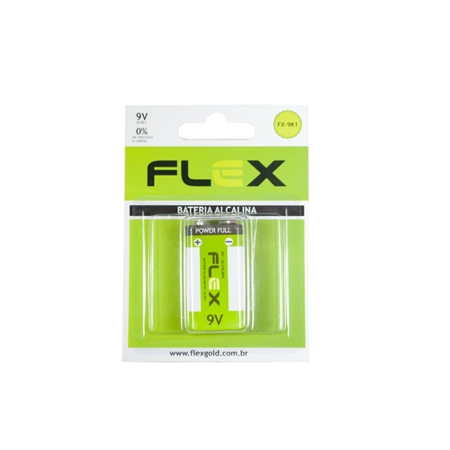 Bateria Alcalina 9V (C/1 Bateria) Flex