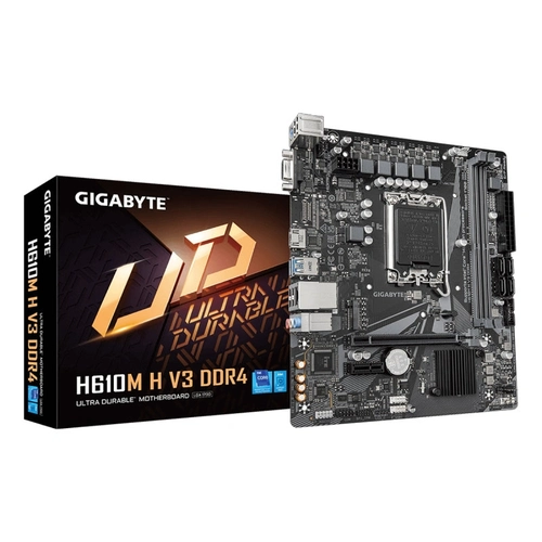 Placa Mãe Gigabyte Intel H610m h V3 Lga 1700 Matx M.2 Nvme 2xddr4 Max. 64gb 1xd-sub/hdmi 2xusb 3.2 4xusb 2.0