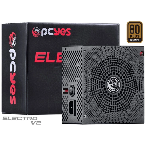 Fonte 600W Pcyes Electro V2 Series 80Plus Bronze ATX - ELECV2PTO600W
