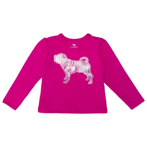 Camiseta Manga Longa Cotton Bordada Lantelouja Pink Charpey - Feminina