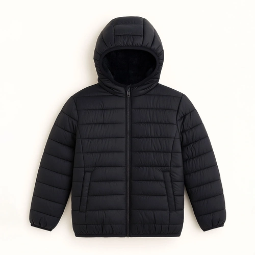 Jaqueta Puffer Peluciada com Capuz Grand Bazar - Feminina